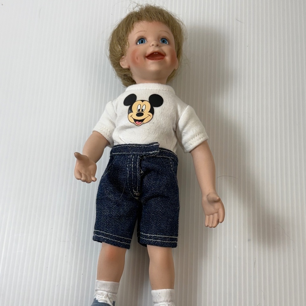 Ashton Drake Boy Mickey Mouse Porcelain Doll Disney Mouseketeer Blue Eyes